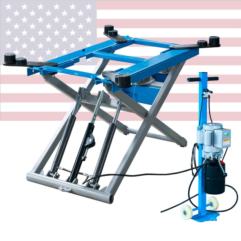 Heavy-Duty 6200 LB Mid Rise Hydraulic Scissor Automotive Lift - Portable and Versatile Tool for Your Garage!