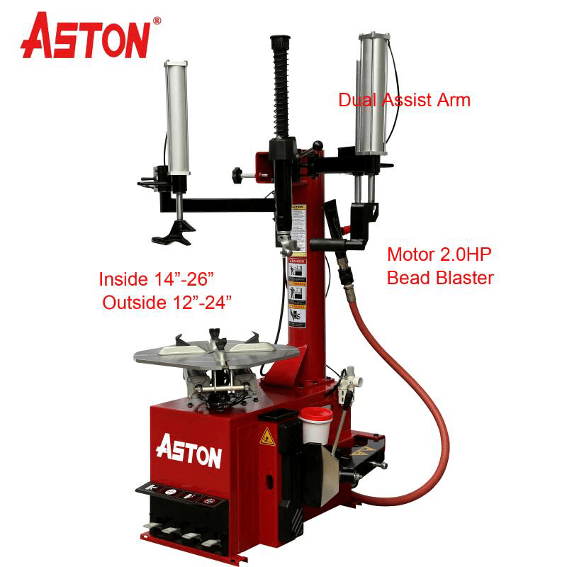 Aston 2.0hp Tire Changer and Wheel Balancer Combo with Self-Calibrating Laser Rim - Perfect for 26" Wheels!