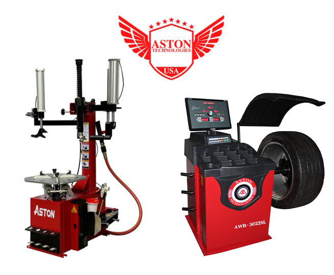 Powerful Aston Tire Changer & Wheel Balancer Combo - 2.0HP Motor for 26" Rims