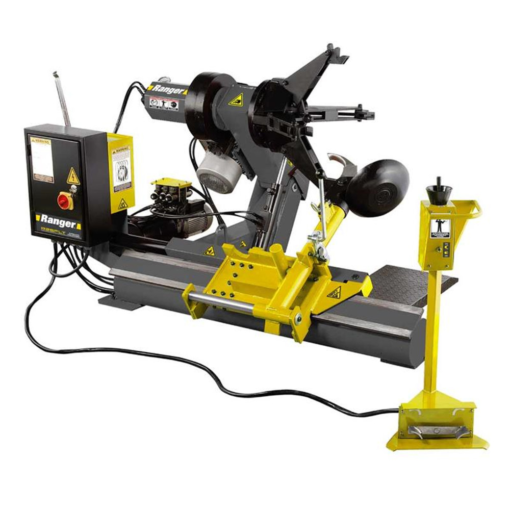 Ranger R26FLT Professional Heavy-Duty Truck Tire Changer with Joystick Control – Sleek Yellow and Gray Design