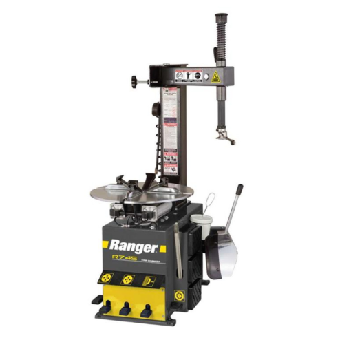 Ranger R745 Heavy-Duty Tire Changer with Swing Arm – 21" Capacity in Eye-Catching Yellow and Gray