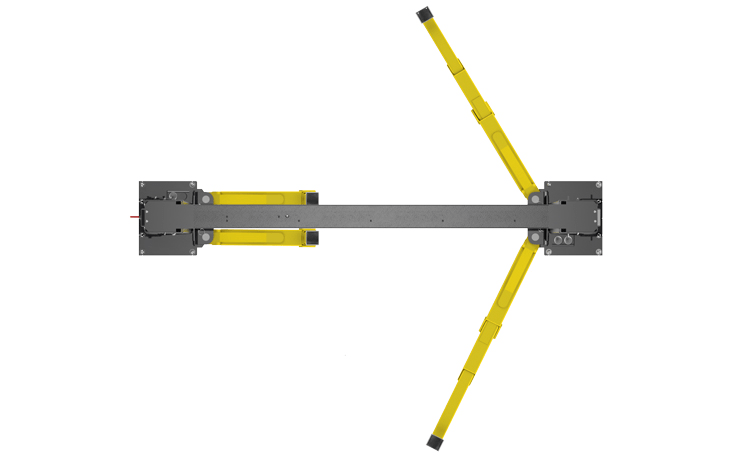 XPR-12CL-LTA Heavy-Duty 12,000 lb. 2-Post Lift with Clearfloor Design and Extended 72" Telescoping Arms