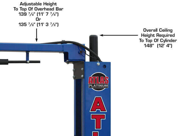 Elevate Your Garage Experience with the Atlas Platinum PVL10 ALI Certified 10,000 lbs 2-Post Overhead Lift!