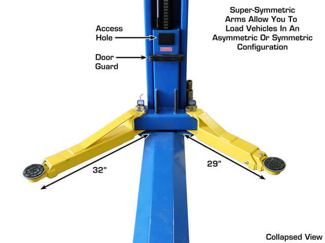 Atlas BP8000 8,000 lbs Heavy-Duty 2 Post Baseplate Car Lift