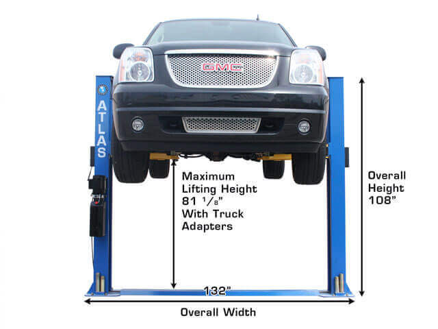 Atlas BP8000 8,000 lbs Heavy-Duty 2 Post Baseplate Car Lift