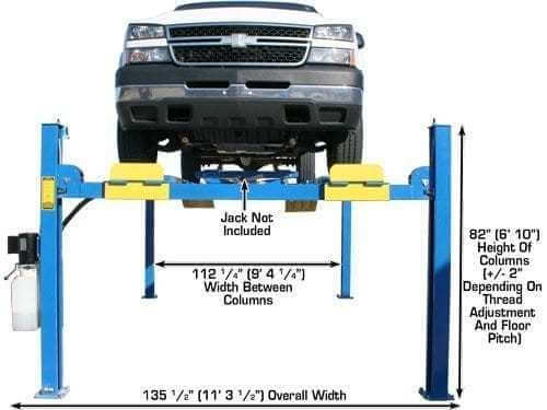 Atlas PK-412A Heavy-Duty 12,000 lbs 4-Post Car Alignment Lift