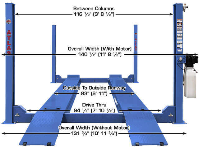 Atlas Platinum ALI Certified 14,000 lbs 4-Post Lift – Elevate Your Workspace with Confidence!