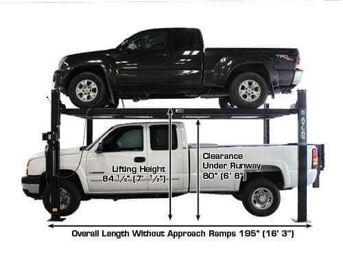 Elevate Your Space: Atlas Garage PRO 8000 EXT-L Extra Tall & Long 4-Post Lift for Ultimate Convenience