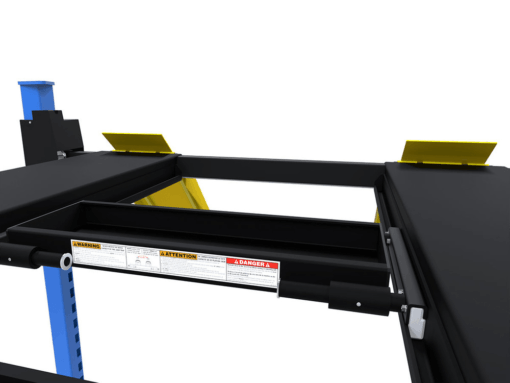 Elevate Your Workshop with the Dannmar D4-9 9,000-lbs Capacity Four-Post Lift – Standard Rise & Length, Complete with Caster Kit, Drip Trays, and Sleek Aluminum Ramps!