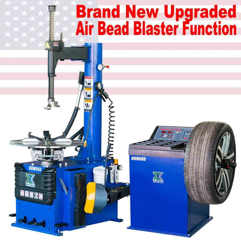 ULTIMATE 1.5 HP Tire Changer & Wheel Balancer Combo with Rim Clamp - Model 950 680