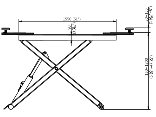 Premium APlusLift HW-SL6600X 6600LB Mid Rise Auto Scissor Lift - Powerful 110V Performance!