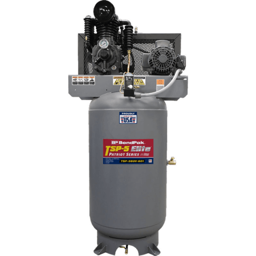 Powerful 5 HP TSP-580V-601 Air Compressor with 80-Gallon Vertical Tank - Proudly Made in the USA!